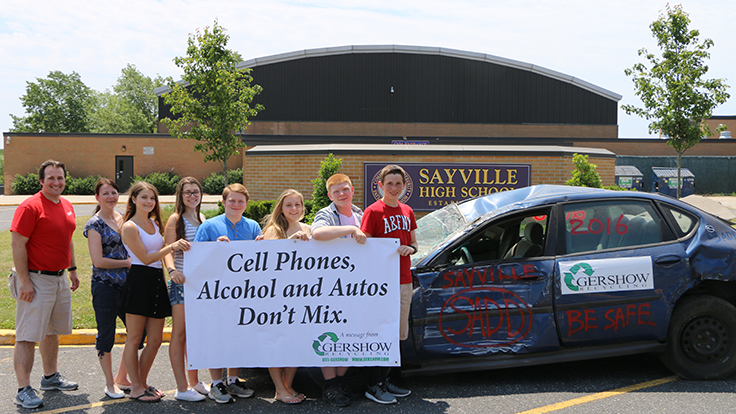 Gershow Recycling teaches Sayville, New York, SADD students